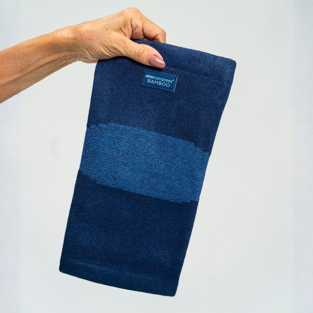 Navy bamboo knee compression sleeve