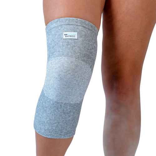 Gray bamboo knee compression sleeve