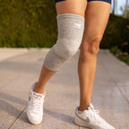 Gray bamboo knee compression sleeve